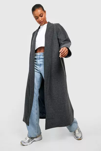 Tall Relaxed Collar Wool Look Maxi Coat | Boohoo.com (UK & IE)