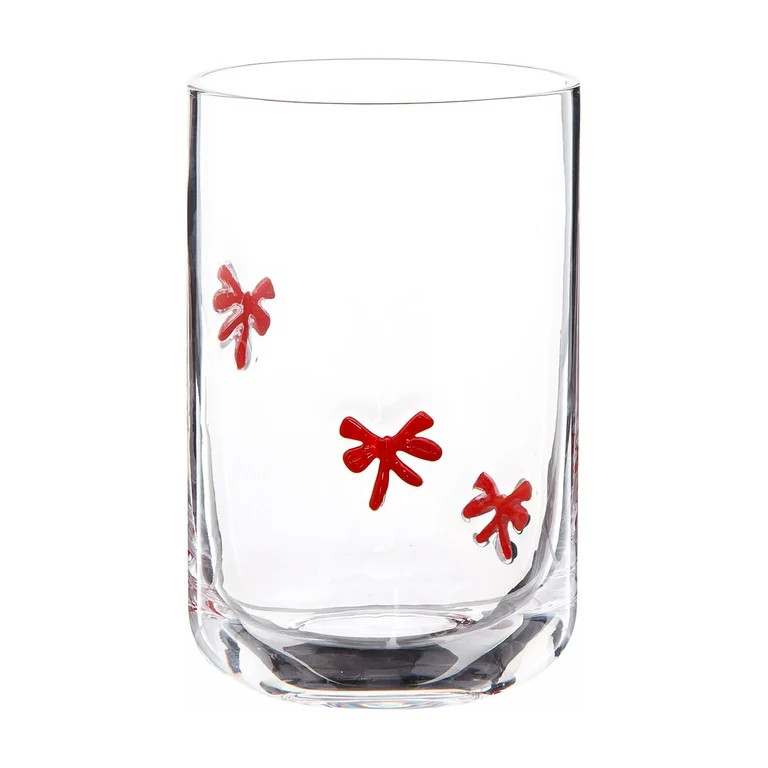 Holiday Time Bows Charm Drinking Glass 16 OZ - Walmart.com | Walmart (US)