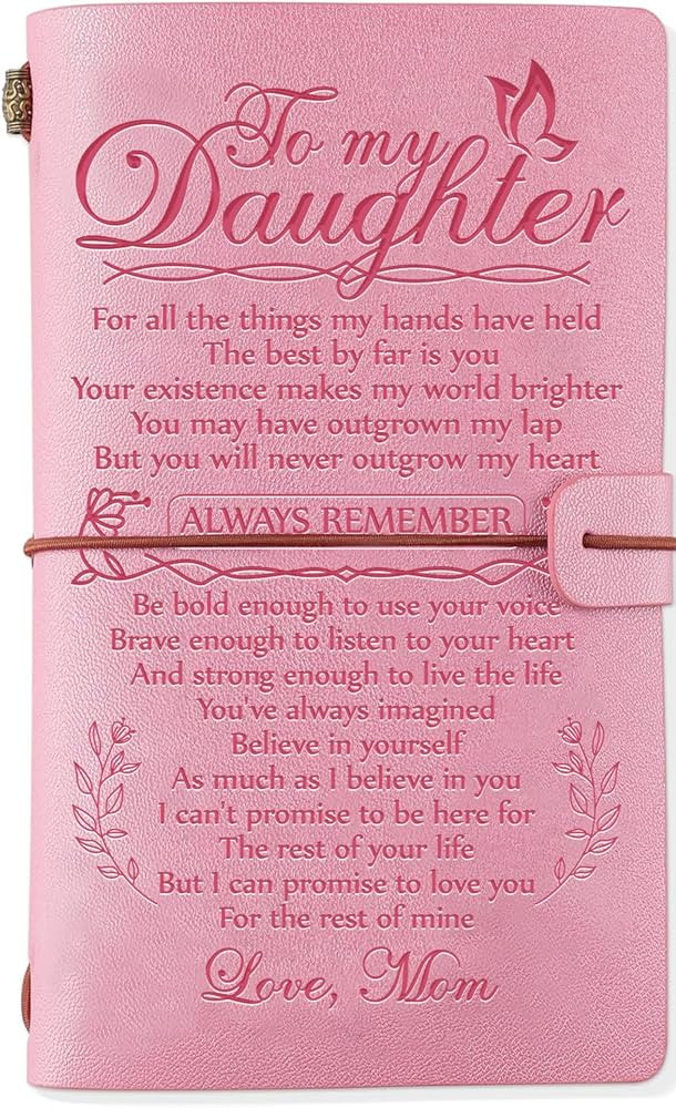 Daughter Gift from Mom, To My Daughter Leather Journal, 140 Page Refillable Writing Journal, Chri... | Amazon (US)