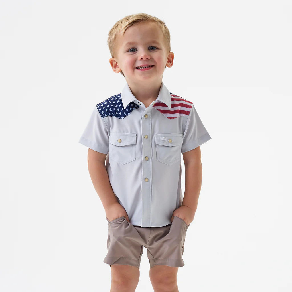 Youth Performance Western Shirt - All American | BURLEBO