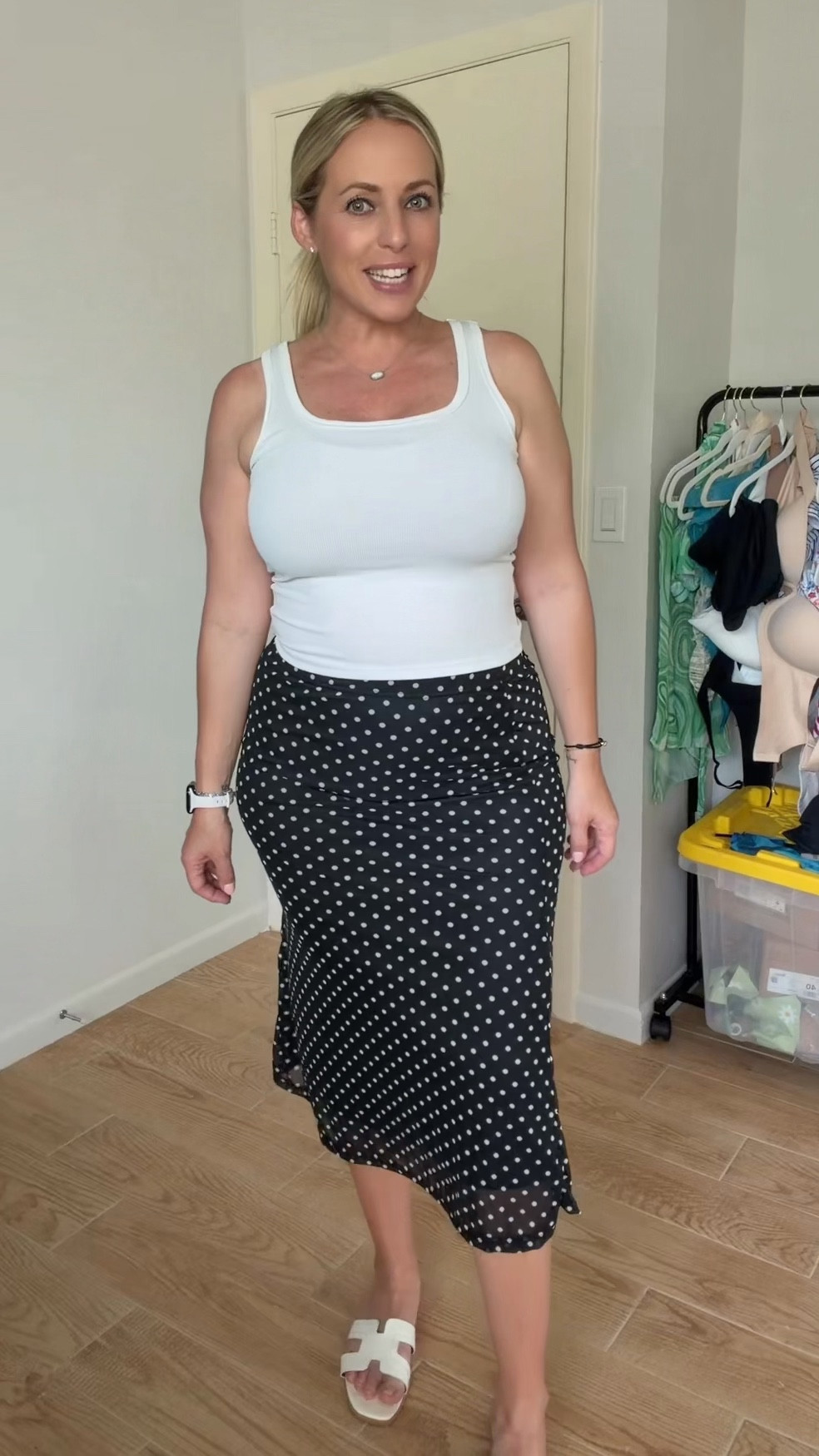 Polka dot midi skirt 

#LTKMidsize #LTKgrwm #LTKSeasonal