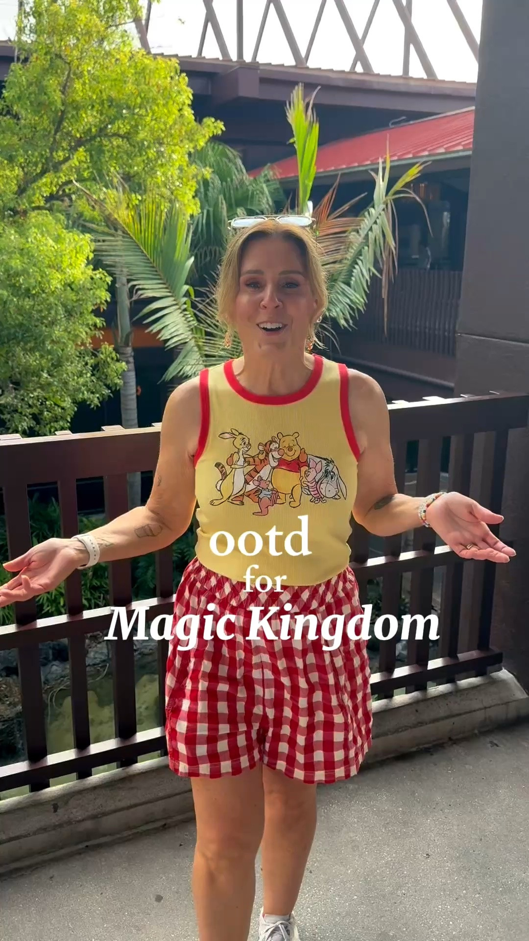 Perfect little Winnie the Pooh outfit for Magic Kingdom at Walt Disney World! Sized up to a L in the tank from @Target. Wearing a M in the Amazon gingham shorts.

#LTKdayinmylife #LTKootd #LTKTravel