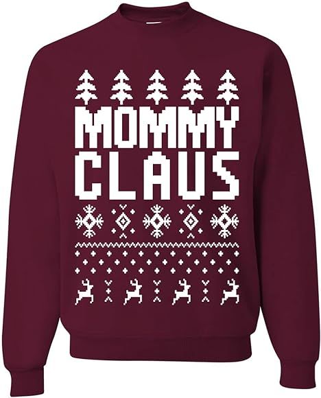 Wild Bobby Mommy Claus Ugly Christmas Sweater Unisex Crewneck Sweatshirt | Amazon (US)