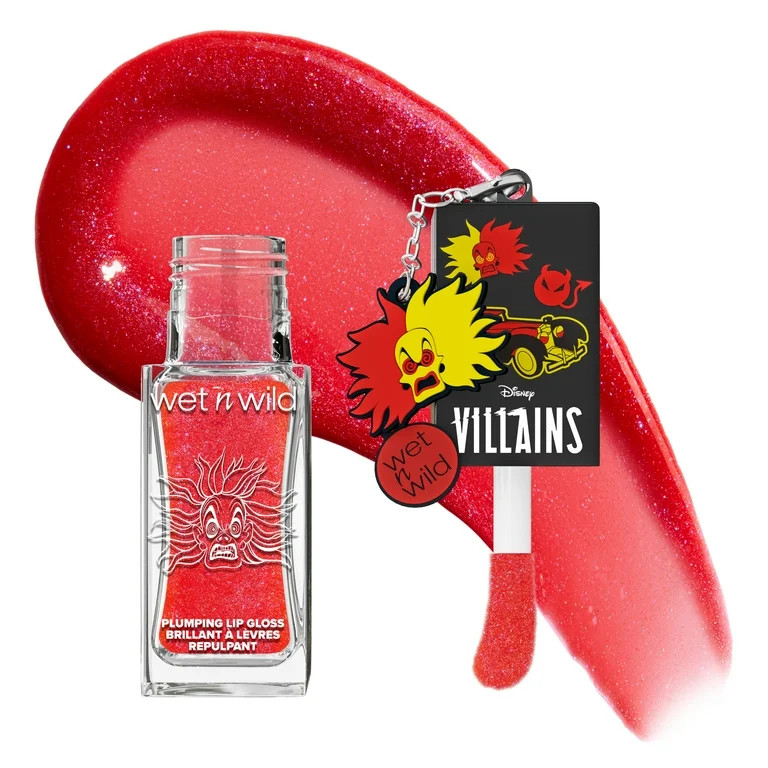 Wet N Wild Disney Villains Pick Your Vice Plumping Lip Gloss with Charms in Hell Hall | Walmart (US)