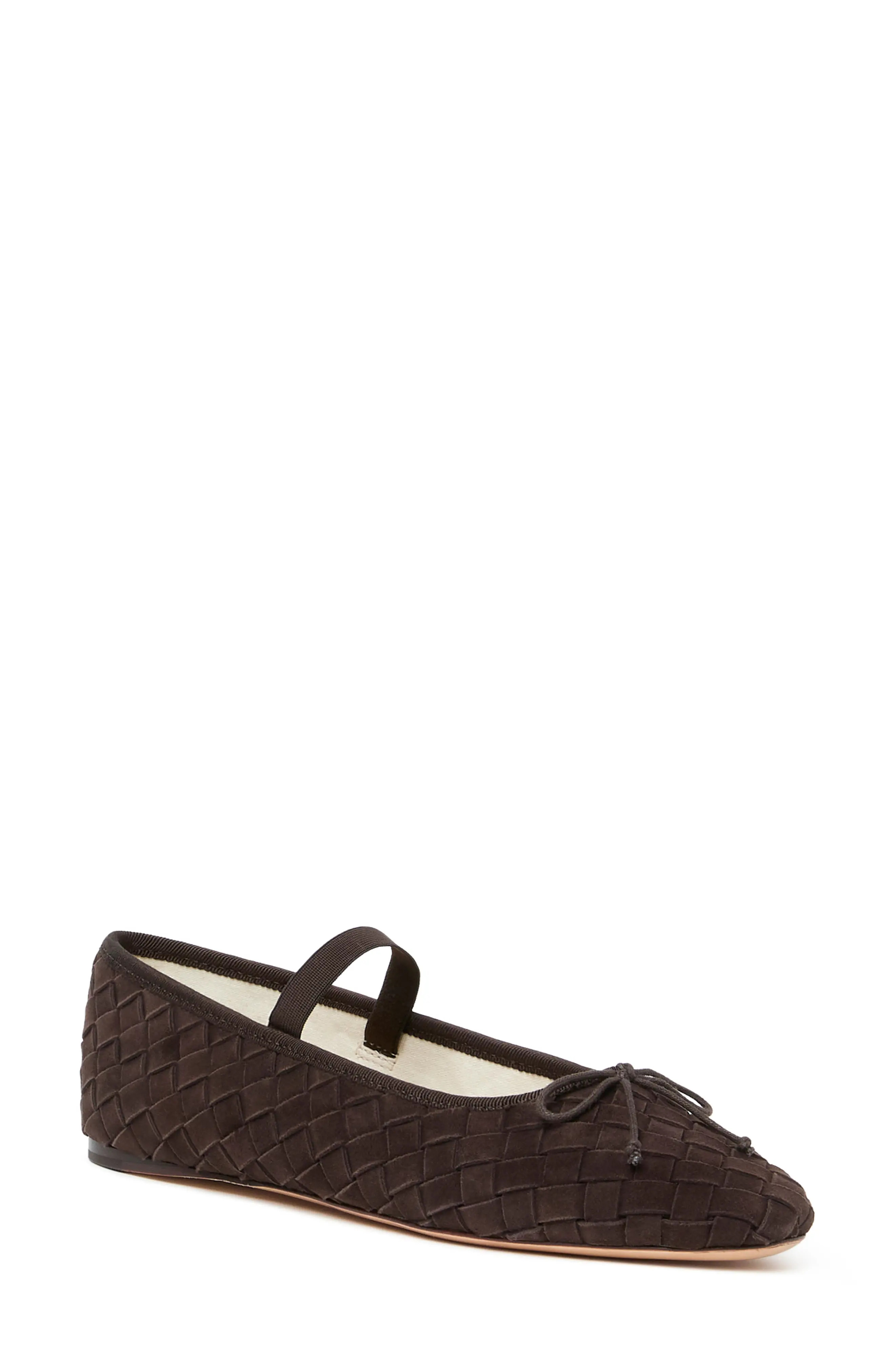 Loeffler Randall Leonie Leather Mary Jane Ballet Flat in Tmoro at Nordstrom, Size 8 | Nordstrom