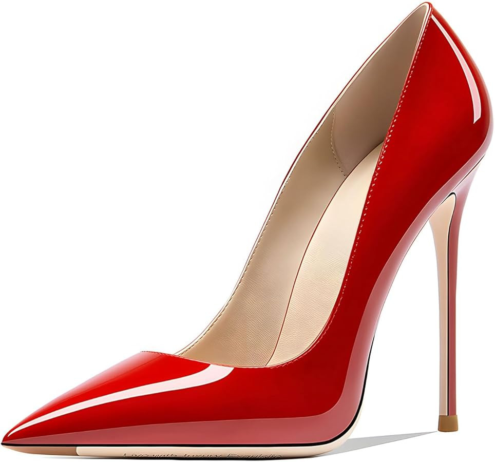 Women's Pointed Toe Stiletto Heels Pumps 4.7IN High Heel Dress Shoes for Parties Wedding Banquet ... | Amazon (US)