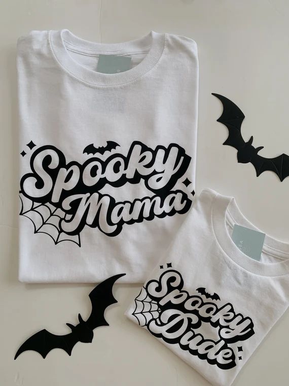 Spooky Mama Shirt, Halloween Shirt, Halloween Tee, Halloween Shirt Mommy and Me, Unisex Halloween... | Etsy (US)