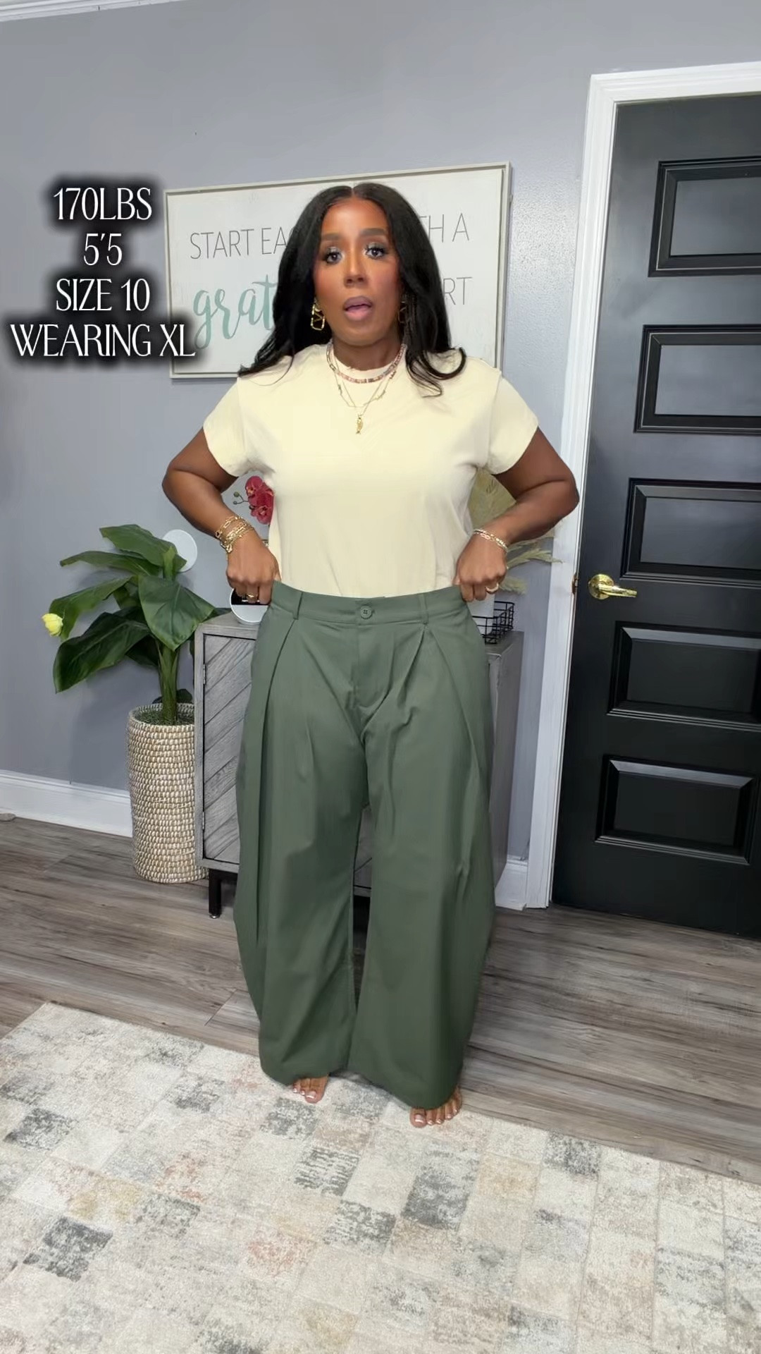 Cute barrel pants under $35 wearing an XL which is a size 10 for the oversized barrel fit.

#LTKfitnessgoals #LTKOver40 #LTKMidsize