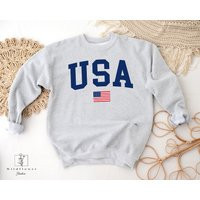 4Th Of July Sweatshirt, USA Flag Party Pullover, Big Sweater, Patriotic Shirt, Fourth Party, Independence Day | Etsy (US)