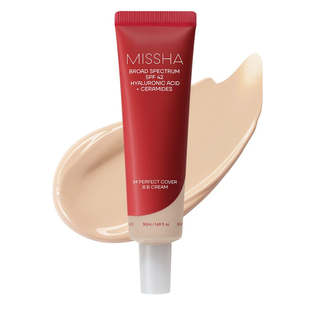 MISSHA M Perfect BB Cream No.21 Light Beige for Bright Skin SPF 42 PA +++ 1.69 Fl Oz - Tinted Moisturizer for face with SPF | Amazon (US)