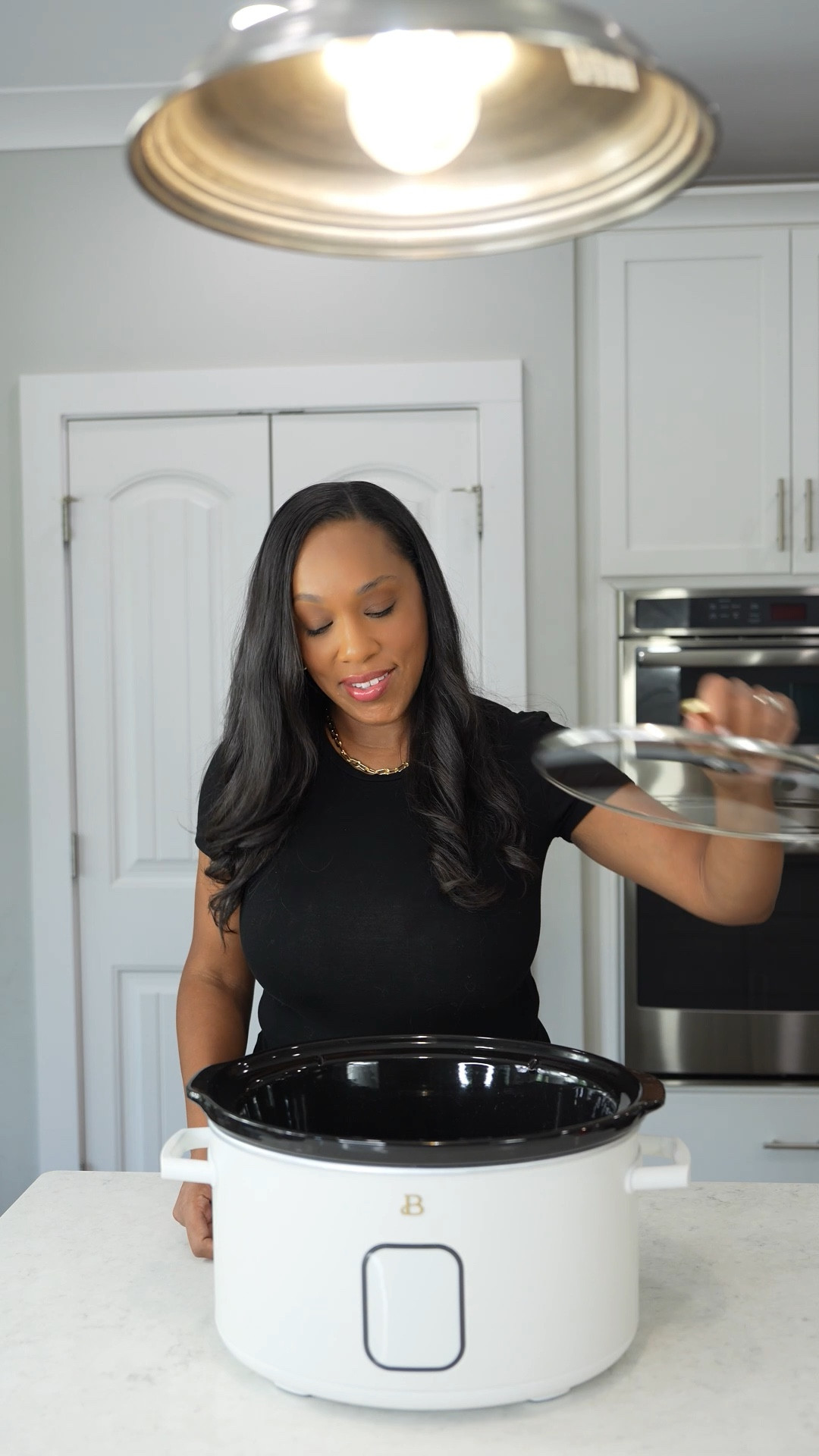 Beautiful 6 Qt Programmable Slow Cooker.  5 preset functions and capacity to serve up to 7 people. Sleek, touch-activated illumination with gold signature gold accents with soft matte premium finish. 

#LTKFamily #LTKFindsUnder50 #LTKHome