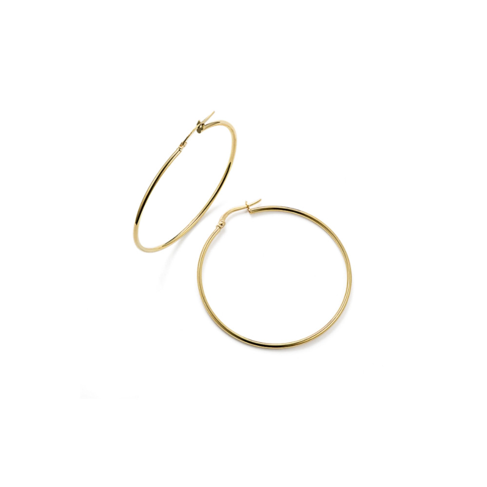 Daily Oversized 14K Yellow Gold Hoops | Shane Co