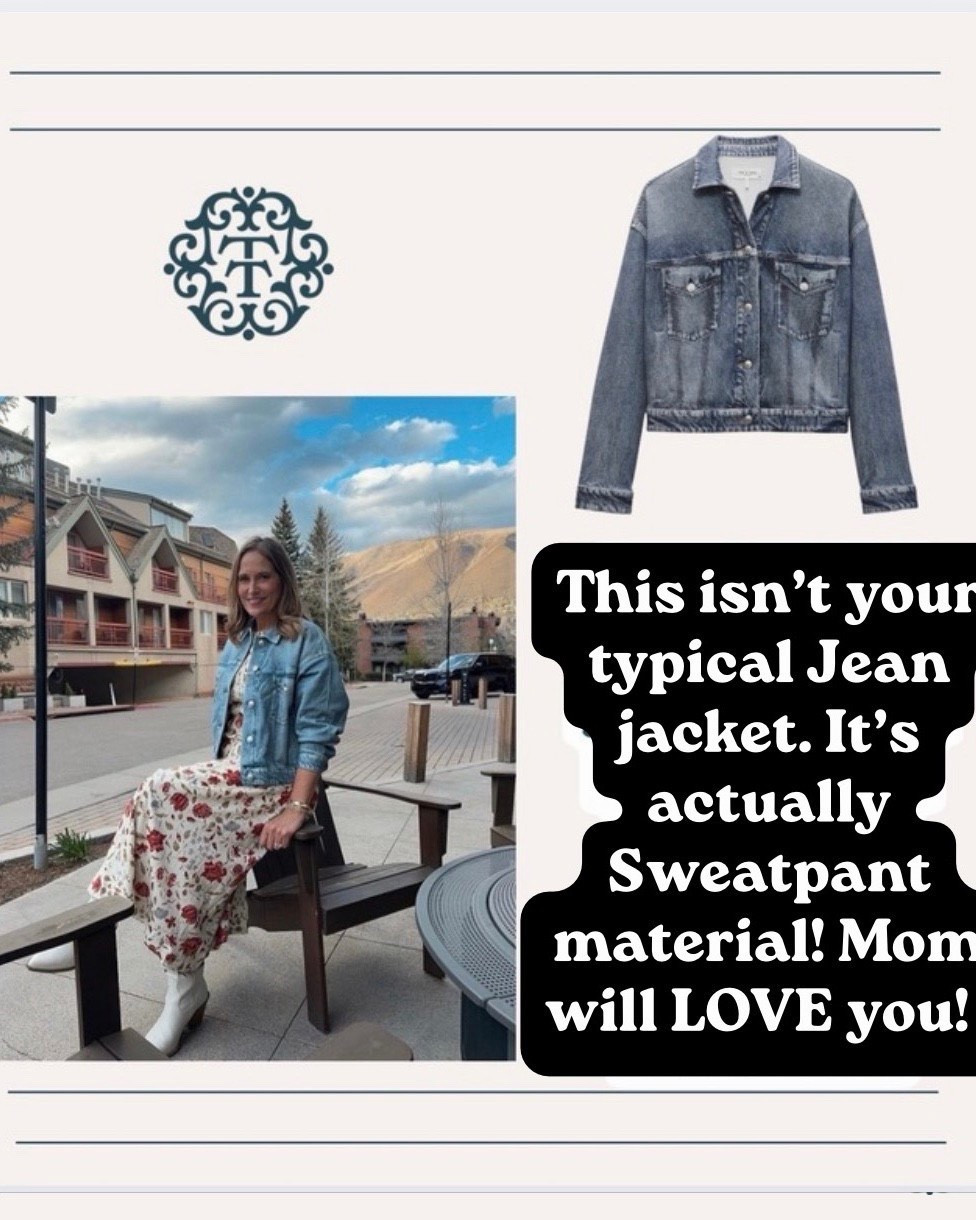 Yes, Mom will love this!! 
I’m grabbing this constantly to throw on over everything as it’s the ultimate cozy layer that looks like a denim jacket but is actually made of sweatpant material.  s