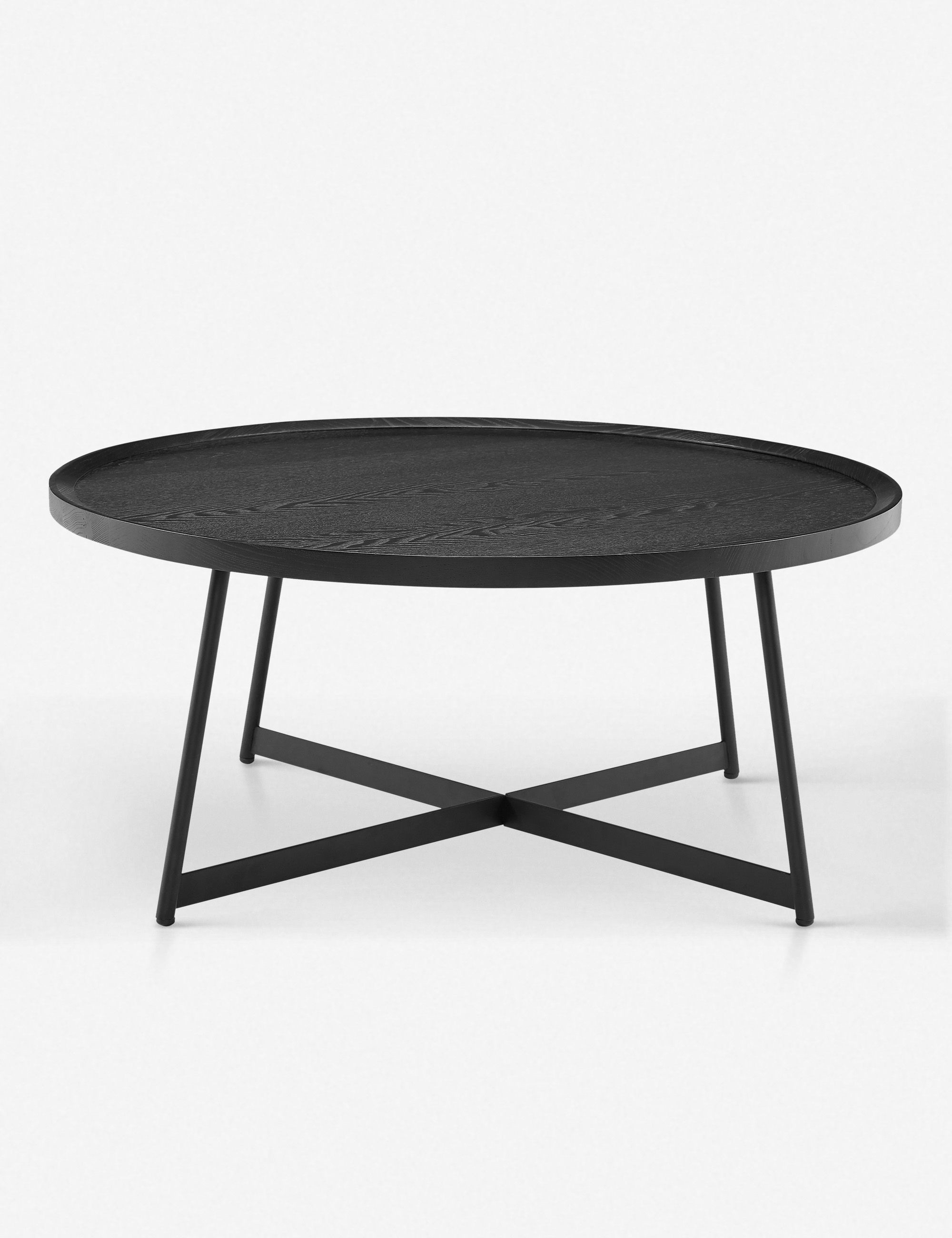 Gweneth Round Coffee Table, Black Ash | Lulu and Georgia 