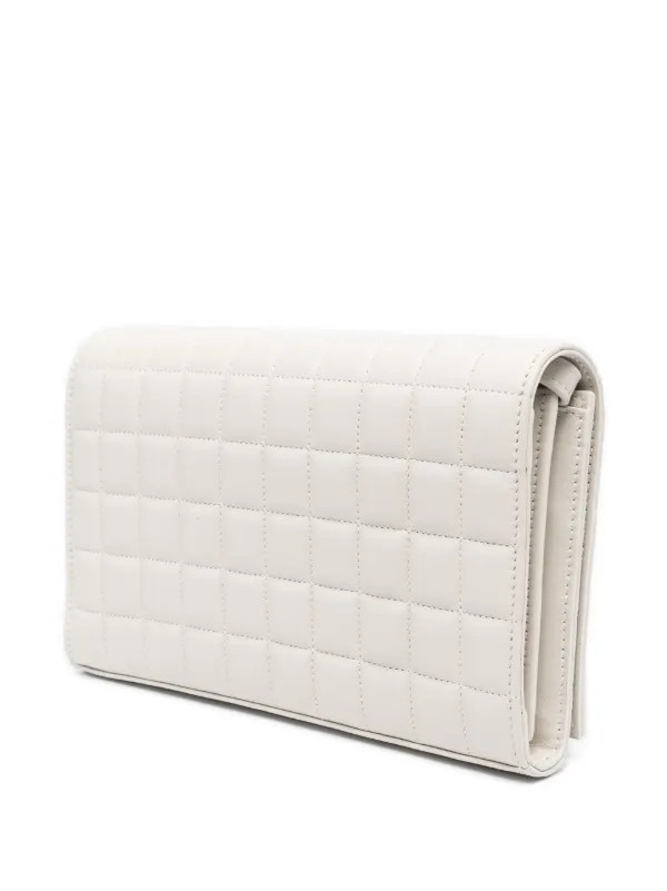 Saint Laurent Cassandre Matelassé Leather Clutch - Farfetch | Farfetch Global