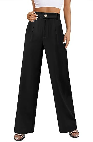 onlypuff Womens Black Work Pants Slacks Women High Waisted Elegant Business Trousers XXL | Amazon (US)