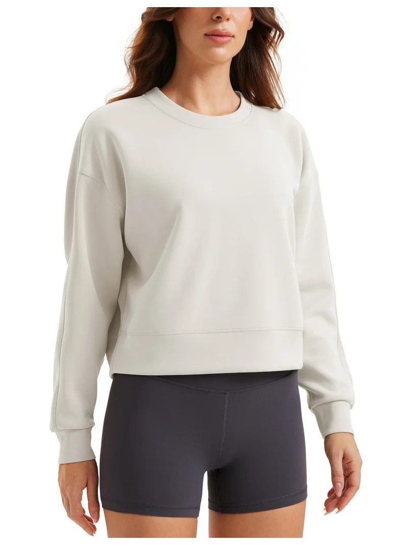 CRZ YOGA Womens SoftAura Crewneck Sweatshirt Long Sleeve Workout Casual Pullover Basic Fall Tops | Walmart (US)