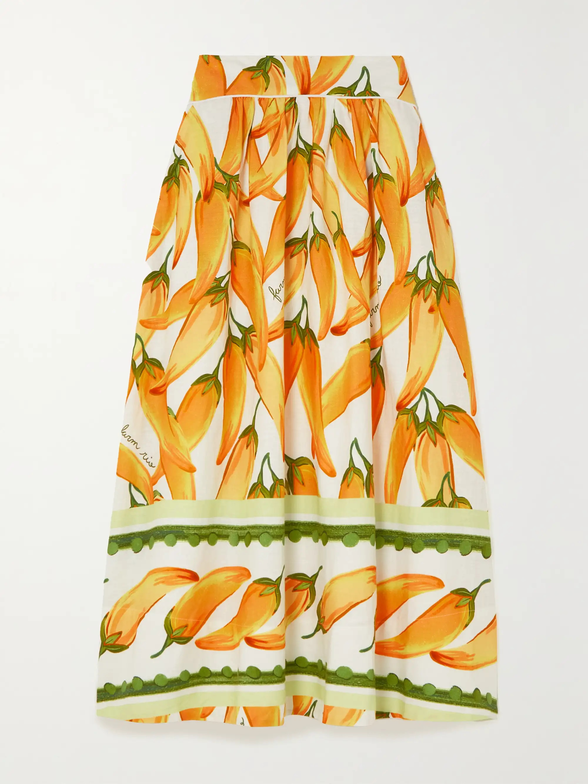 Peppers printed linen-blend maxi skirt | NET-A-PORTER APAC