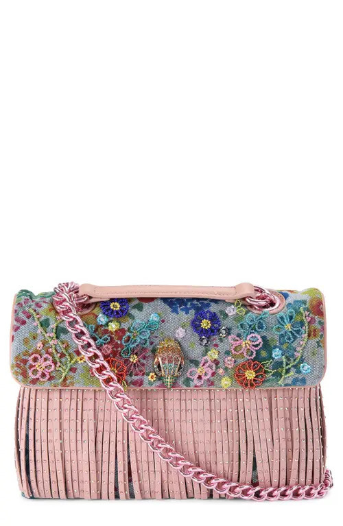 Kurt Geiger London Kensington Fringe Convertible Shoulder Bag in Light/pastel Blue at Nordstrom | Nordstrom