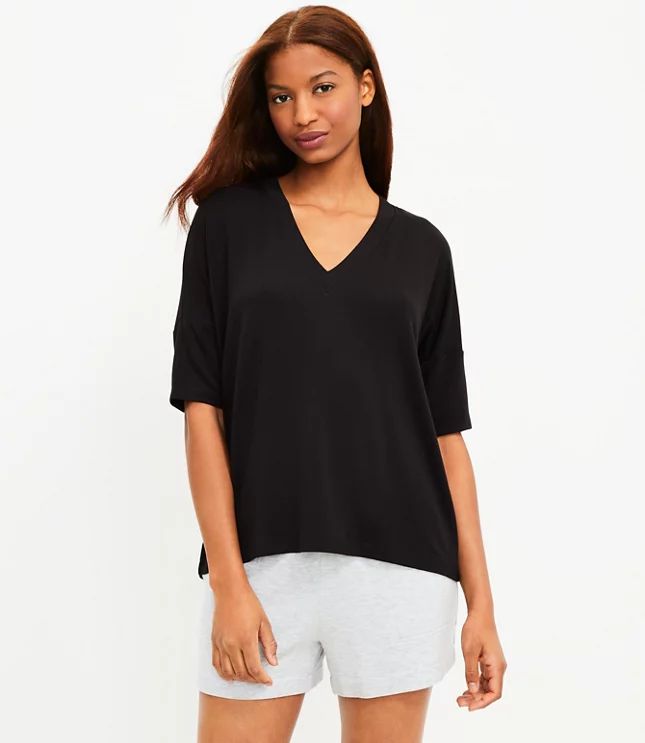 Lou & Grey Signaturesoft Lite V-Neck Poncho Top | LOFT