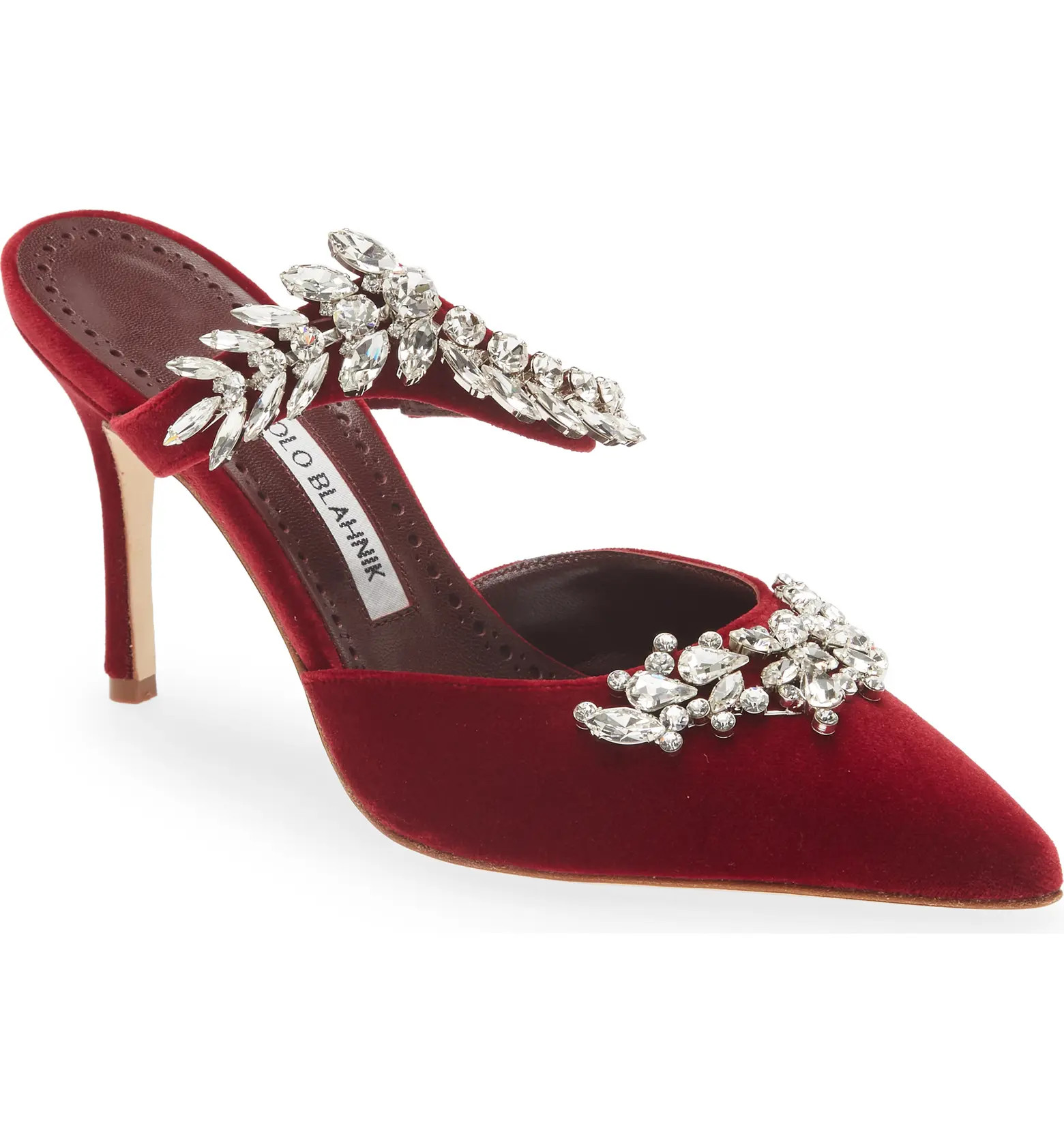 Lurum Crystal Leaf Pointed Toe Mule | Nordstrom