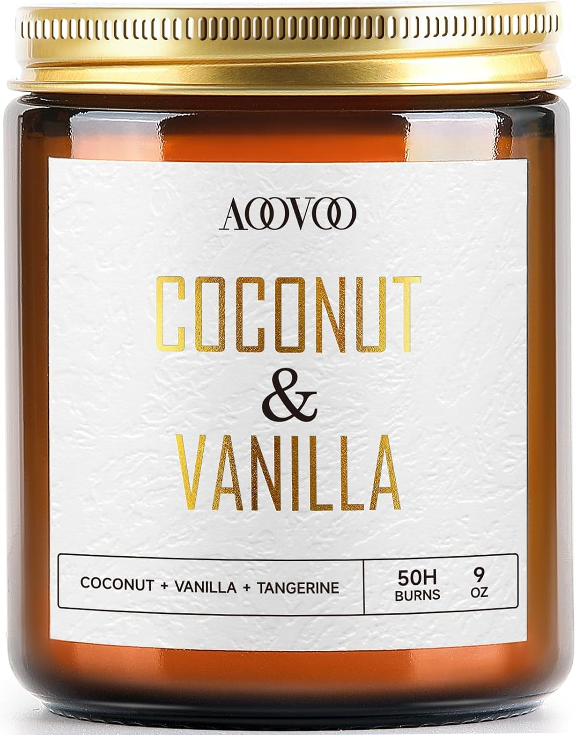 Amazon.com: AOOVOO Coconut Vanilla Candles - 9 oz Scented Candles, Aromatherapy Candle, Soy Candl... | Amazon (US)