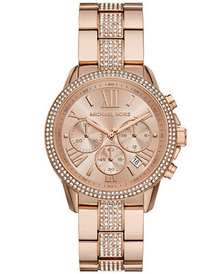 Women's Brynn Chronograph Rose Gold-Tone Stainless Steel Watch 40mm | Macy's
