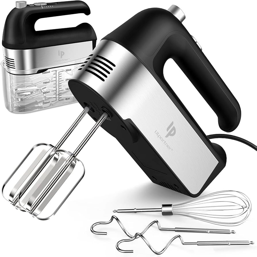 Hand Mixer Electric, 450W Kitchen Mixers with Scale Cup Storage Case, Turbo Boost/Self-Control Sp... | Amazon (US)