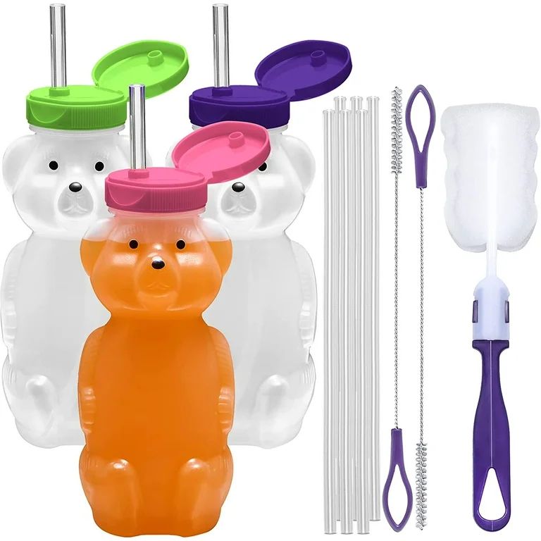 Special Supplies Honey Bear Straw Cup For Babies, 3-Pack Squeezable Therapy and Special Needs Ass... | Walmart (US)