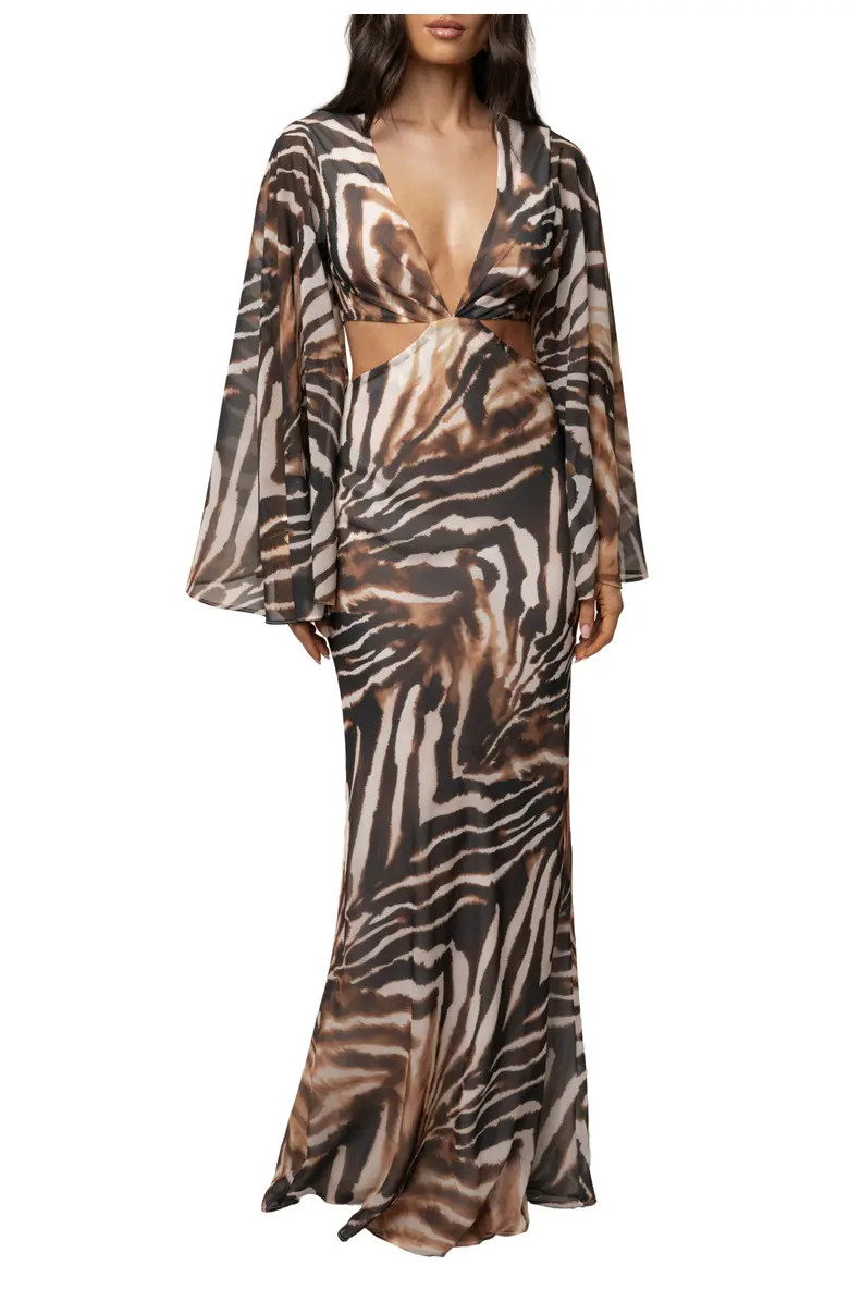 JLUXLABEL Zebra Instincts Print Maxi Dress | Nordstrom | Nordstrom