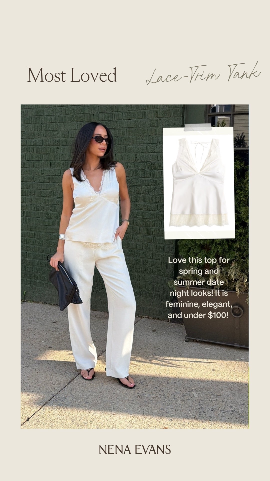 Your most loved last week! Wearing size S lace tank and size S pants (light birch) - lip combo is fenty gloss in shade fu$$y and makeup forever lip liner in shade endless cacao 💄 

spring outfit, spring style, spring fashion, weekend outfit, dinner outfit, date night outfit, mom outfit, postpartum outfit

#LTKootd #LTKmomlife #LTKSeasonal