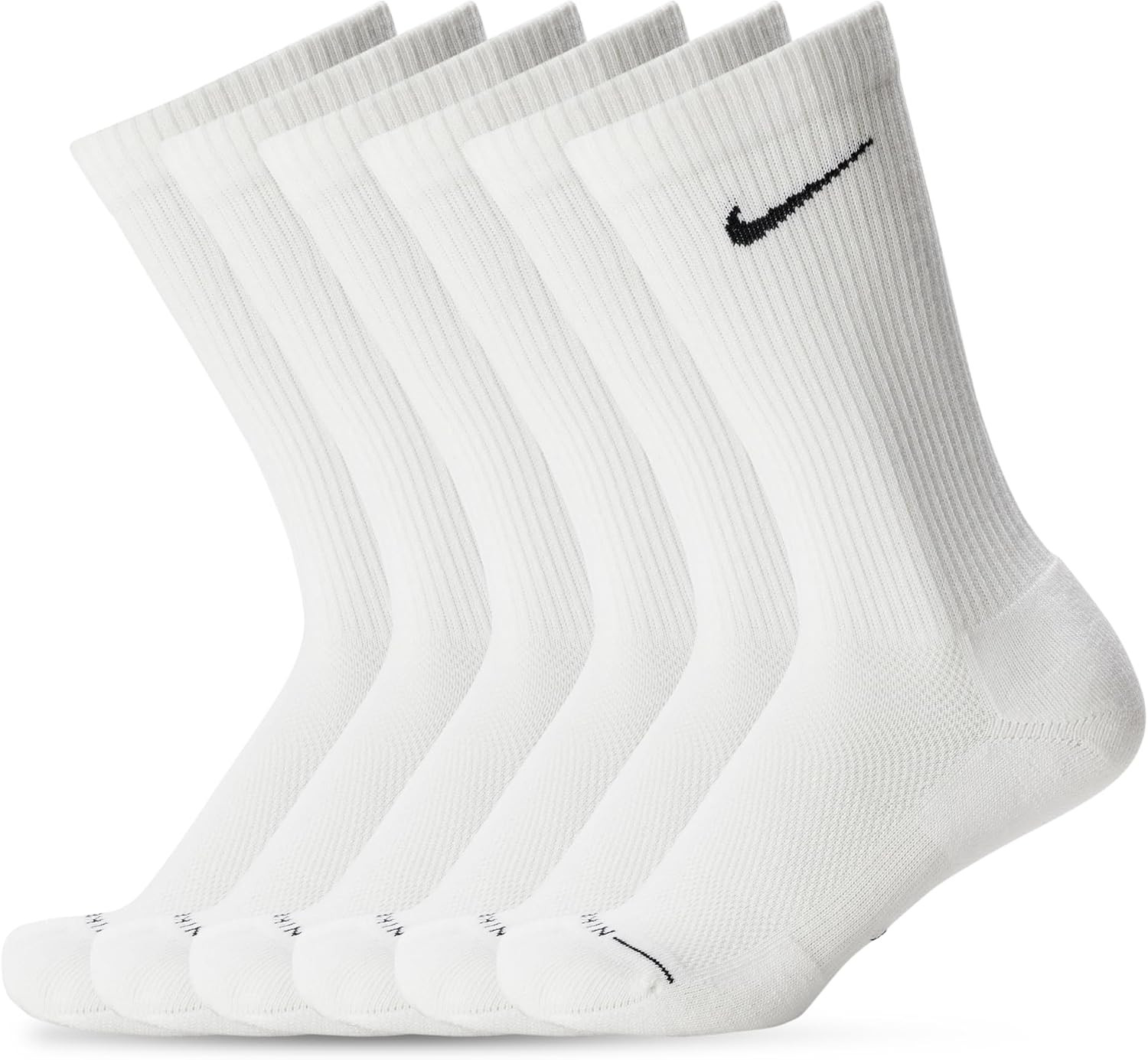Nike Unisex Adult Everyday Elevated Crew Socks (6-Pack) | Mens and Womens | Amazon (US)
