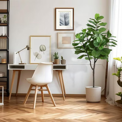 Faux Fig 6ft Artificial Fiddle Leaf Ficus Tree - High Imitation Artificial Decoration for Home and Office Use with Pot Decorative Fruit Plant Nature | Target