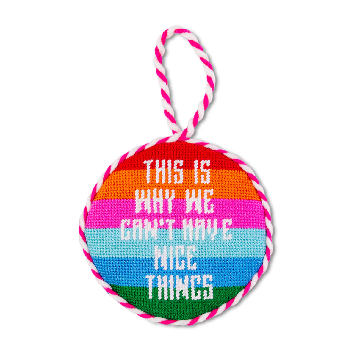 Furbish Studio Needlepoint Ornament - Nice Things | Furbish Studio