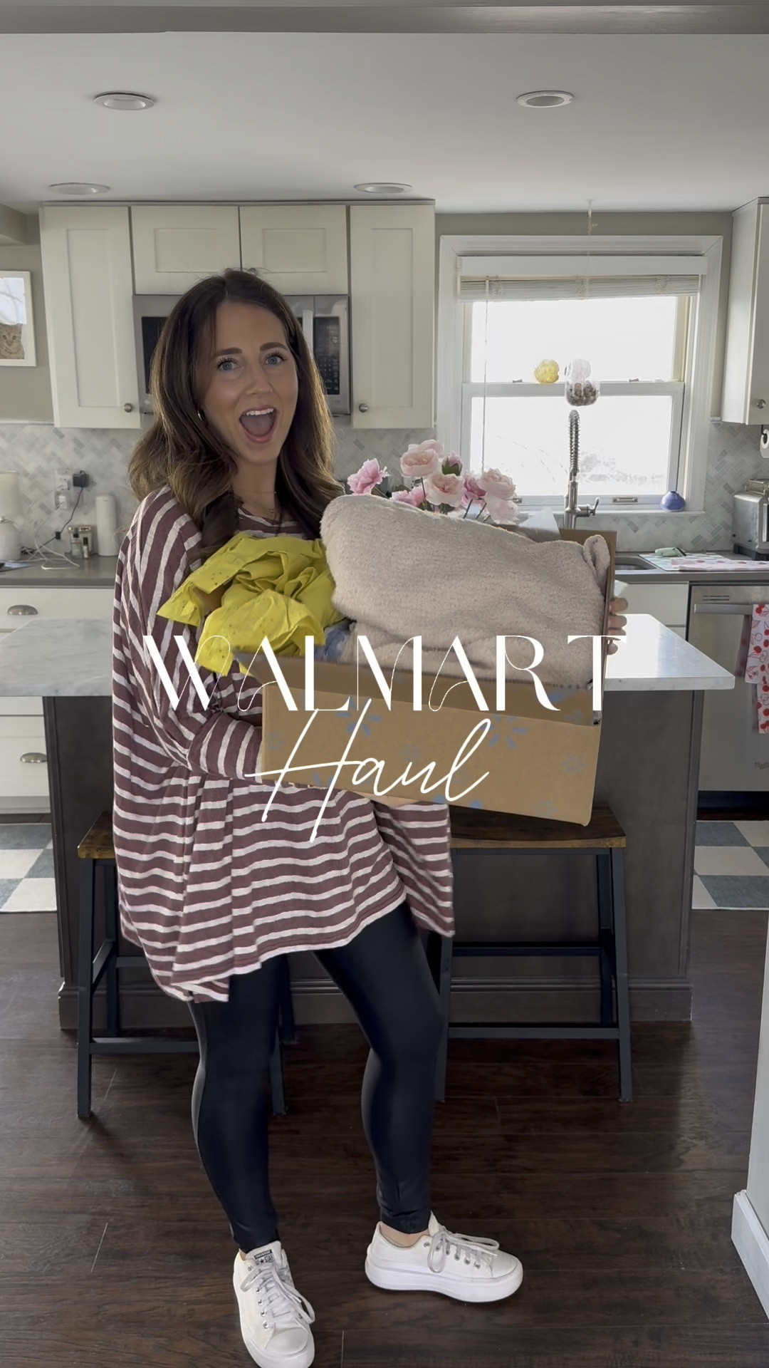 WALMART HAULLLL 🤩 it’s a good one you guys! I love both of the pants & how fun is the yellow top?! 

Sizing info:
Yellow top - sized up to M 
Chambray pants A size small 
Cozy cardigan - size small 
Blazer - size small 
Cargo pants - size small 
Dress - size small (feel like this was a little big)
Striped sweater - sized up to M 
White tee - size small 
All shoes - TTS 

*striped top in beginning of video launches at 28 Coast on Saturday 💖

#LTKFindsUnder50 #LTKWatchNow #LTKFindsUnder100