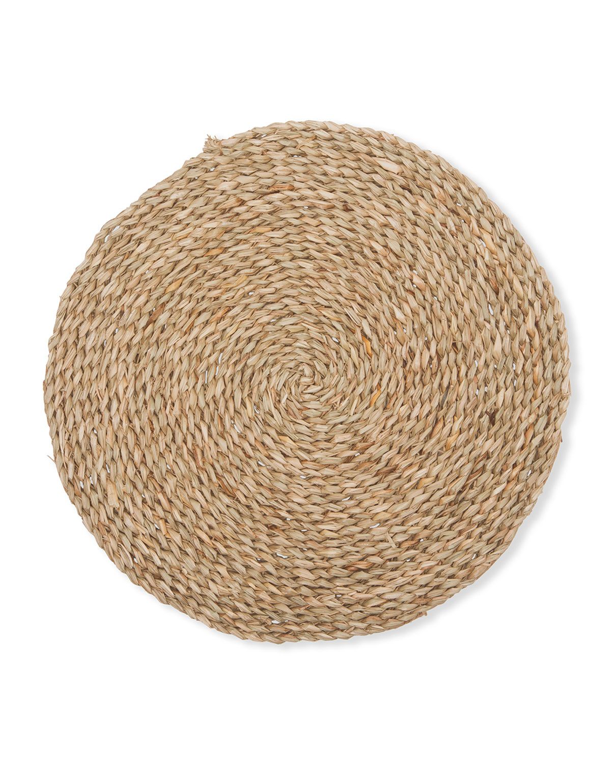 Lucian Round Aged Seagrass Chargers, Set of 4 | Neiman Marcus