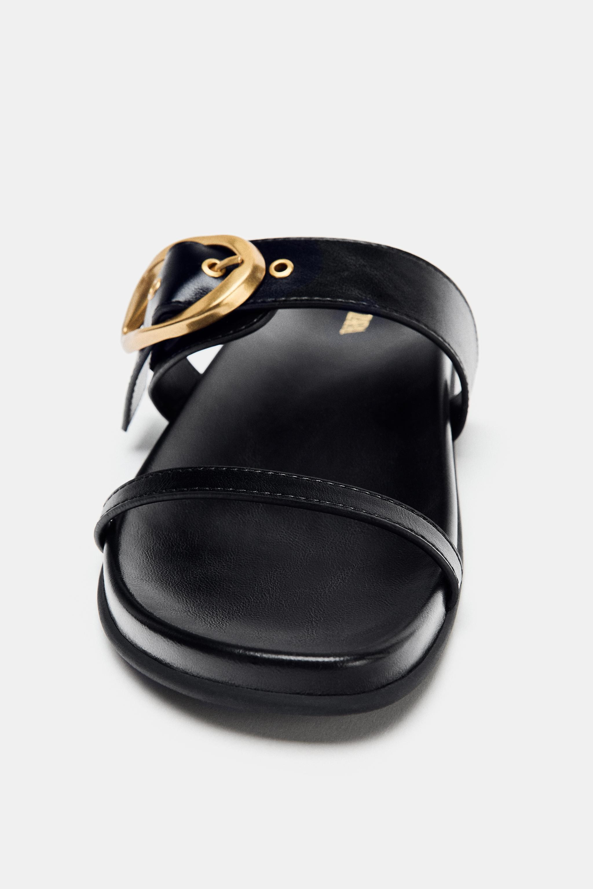 DOUBLE STRAP SANDALS WITH BUCKLE | Zara US