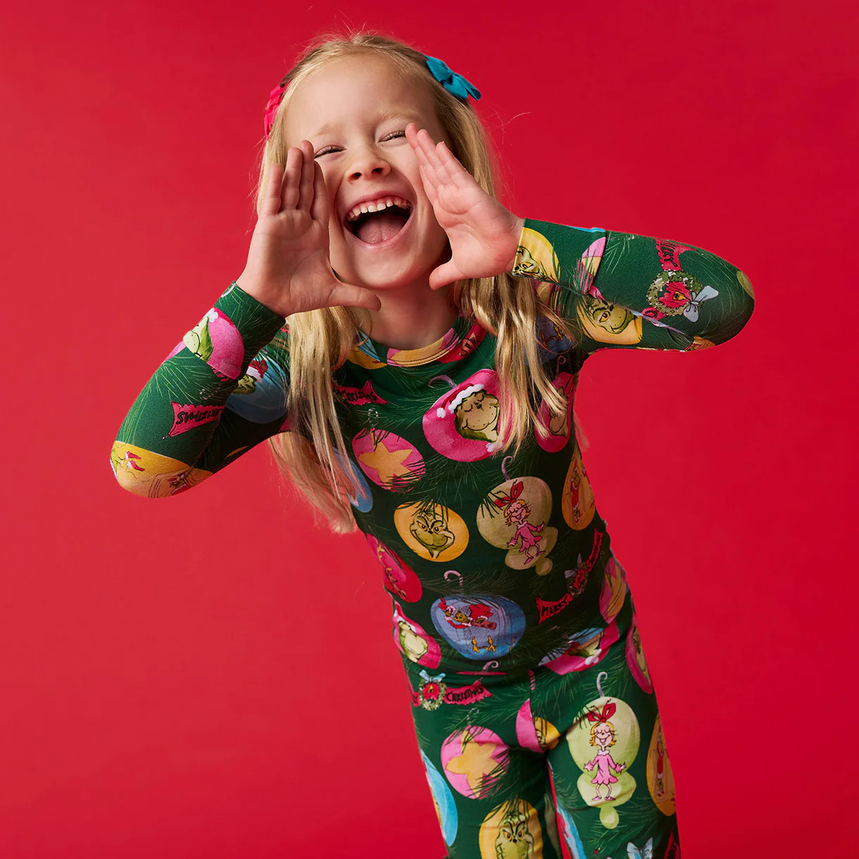 Green Long Sleeve Toddler Pajamas | Dr. Seuss Who-liday | Posh Peanut