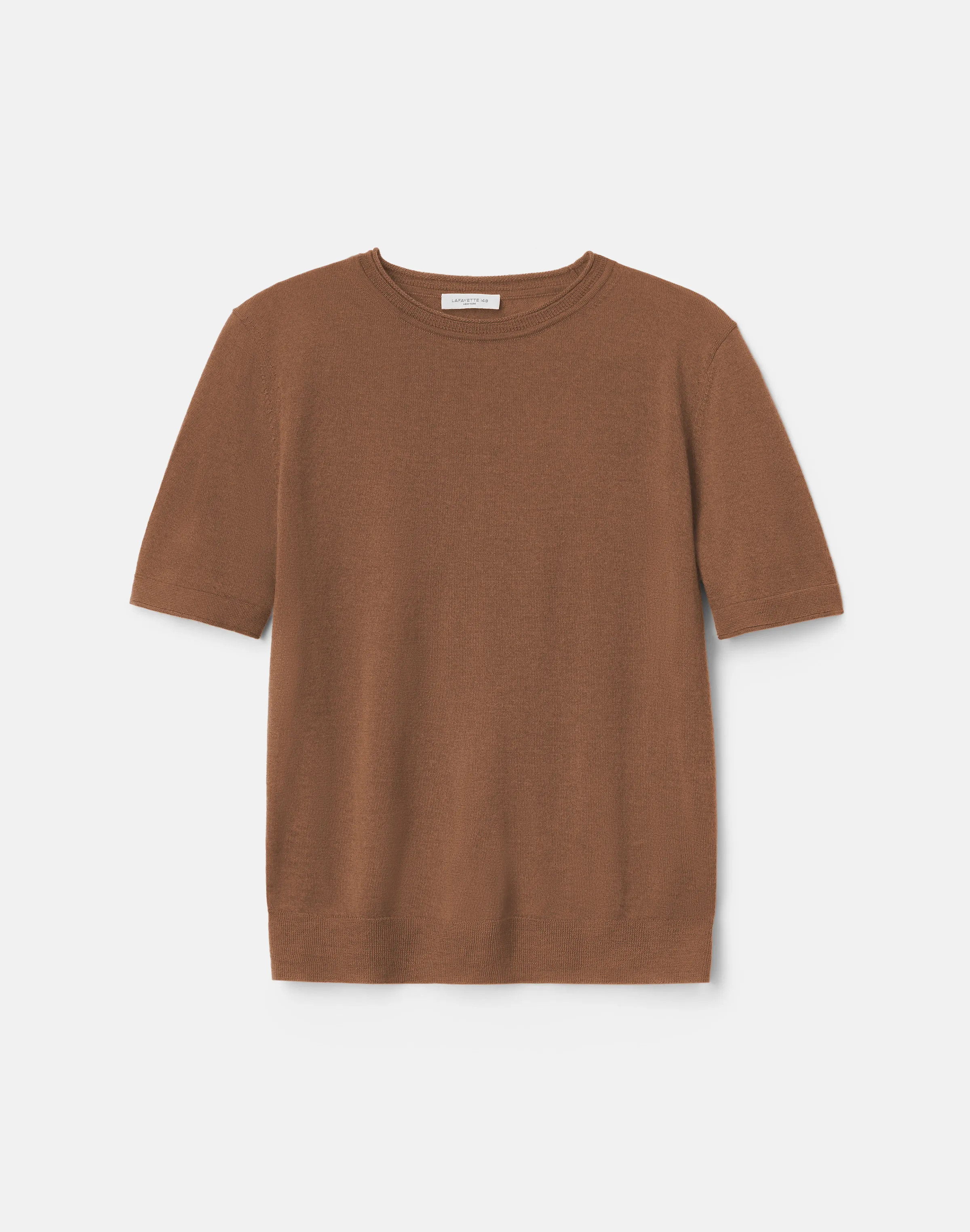 Fine Cashmere Short Sleeve Crewneck Sweater | Lafayette 148 New York