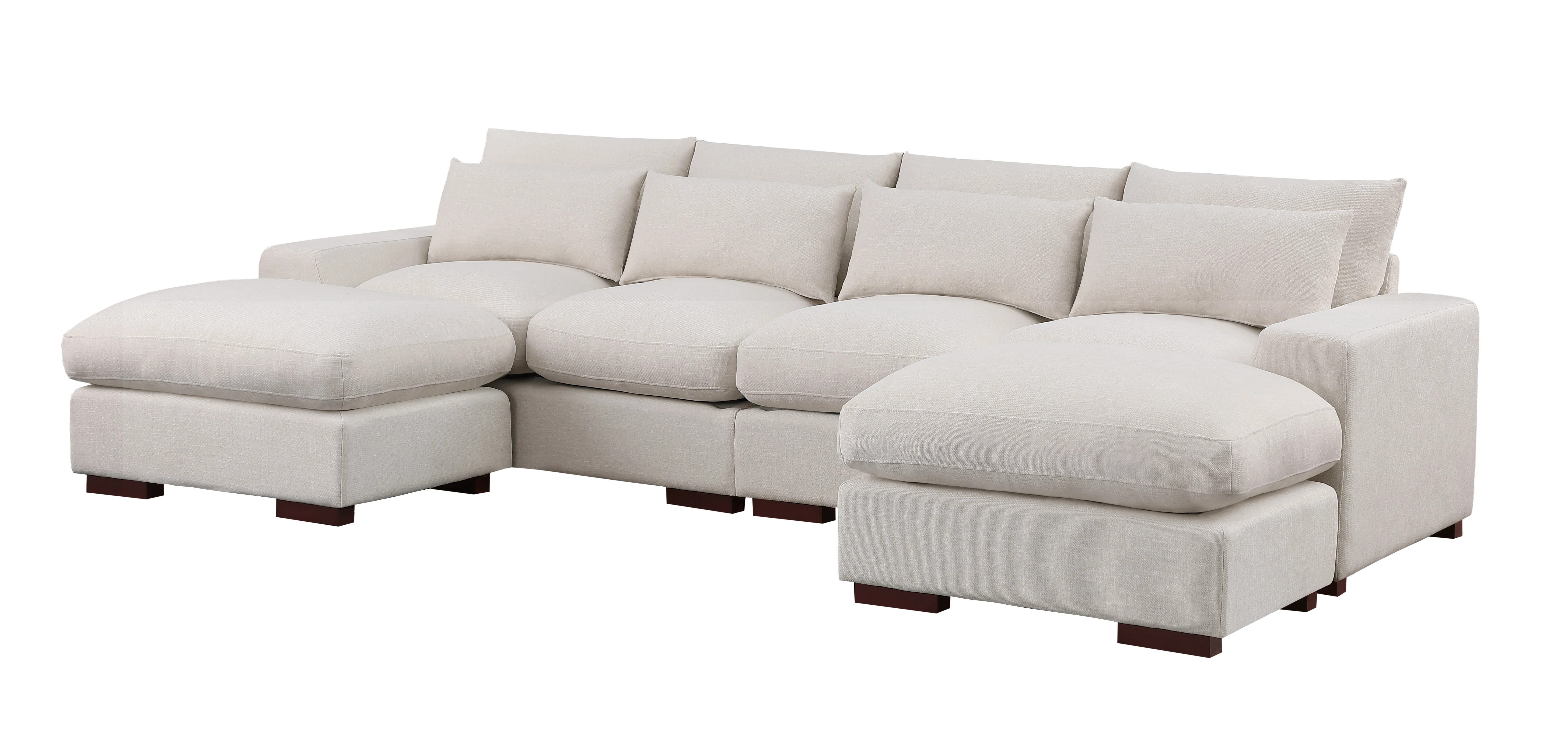 Nyerere 123.24" Upholstered Sectional | Wayfair North America