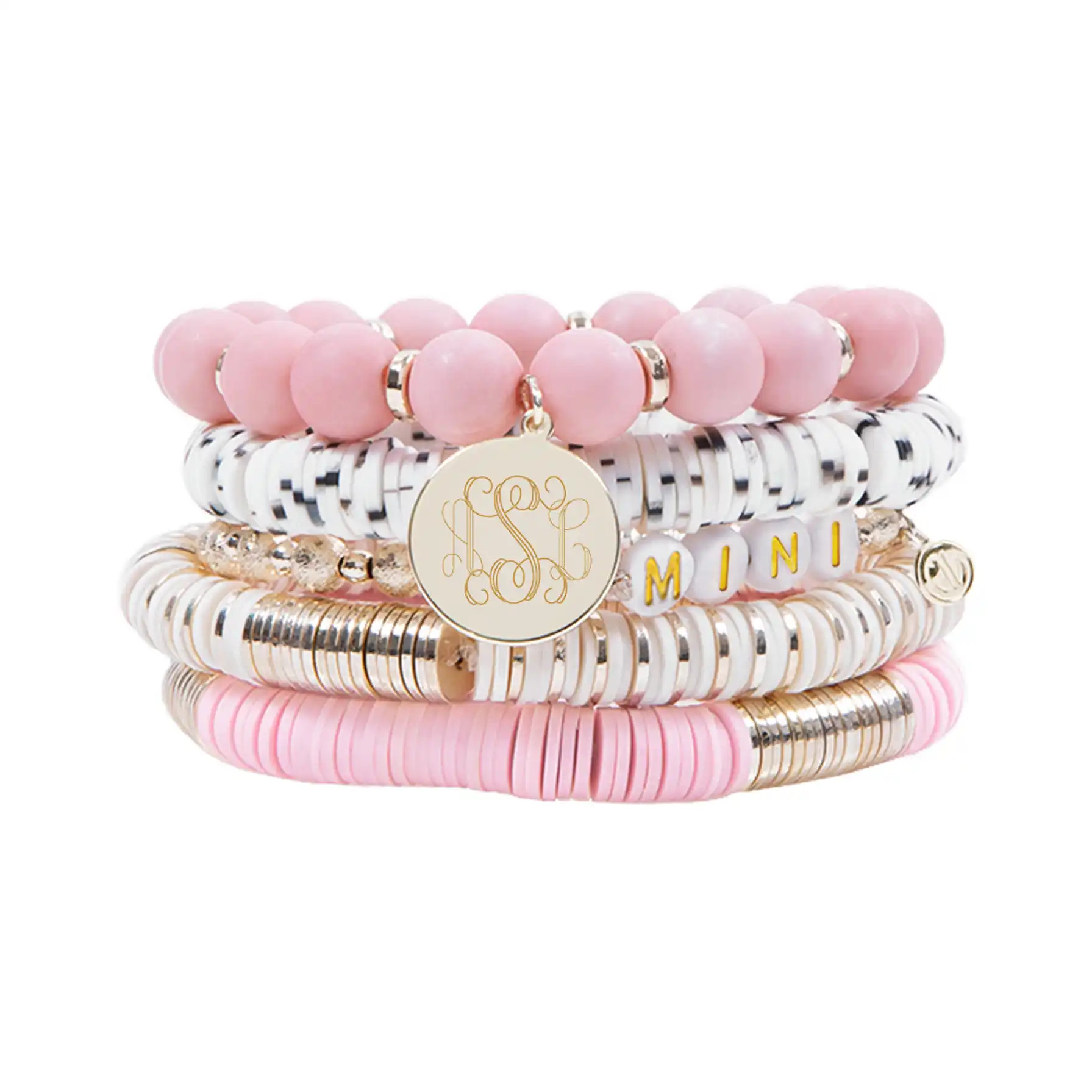 Monogrammed Mini Bracelet Stack | Marleylilly