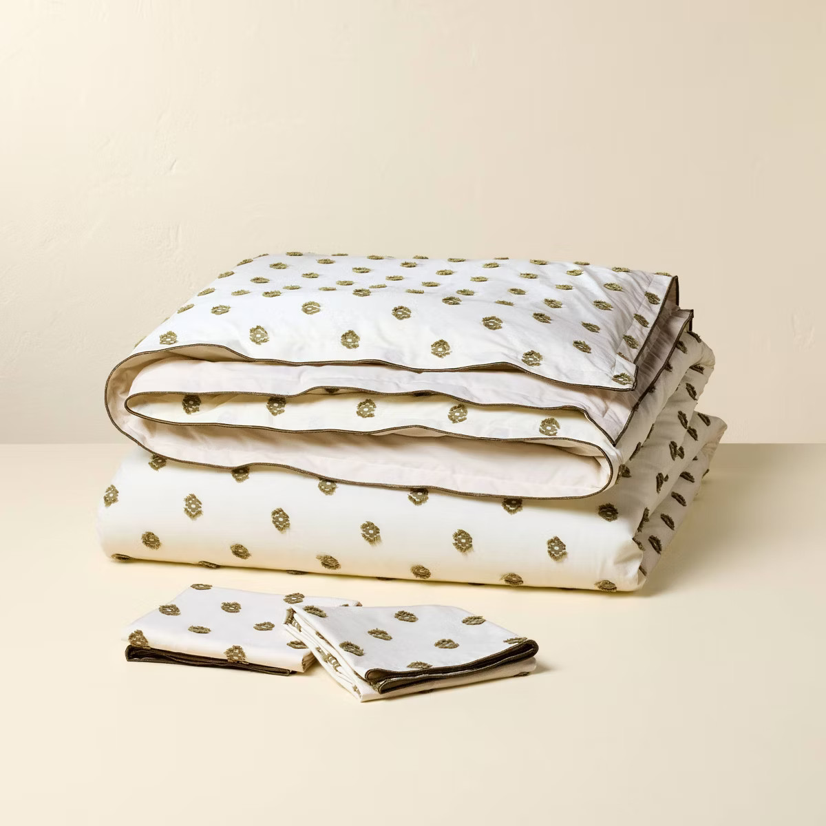 Full/Queen Clip Dobby Comforter Set Green - Hearth & Hand™ with Magnolia | Target