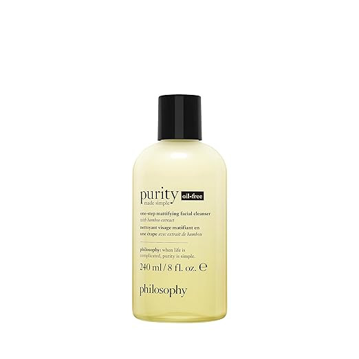 philosophy purity made simple one-step mattifying facial cleanser - with bamboo extract - oil-fre... | Amazon (US)