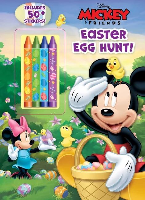 Coloring & Activity with Crayons: Disney Mickey Mouse: Easter Egg Hunt! (Paperback) | Walmart (US)