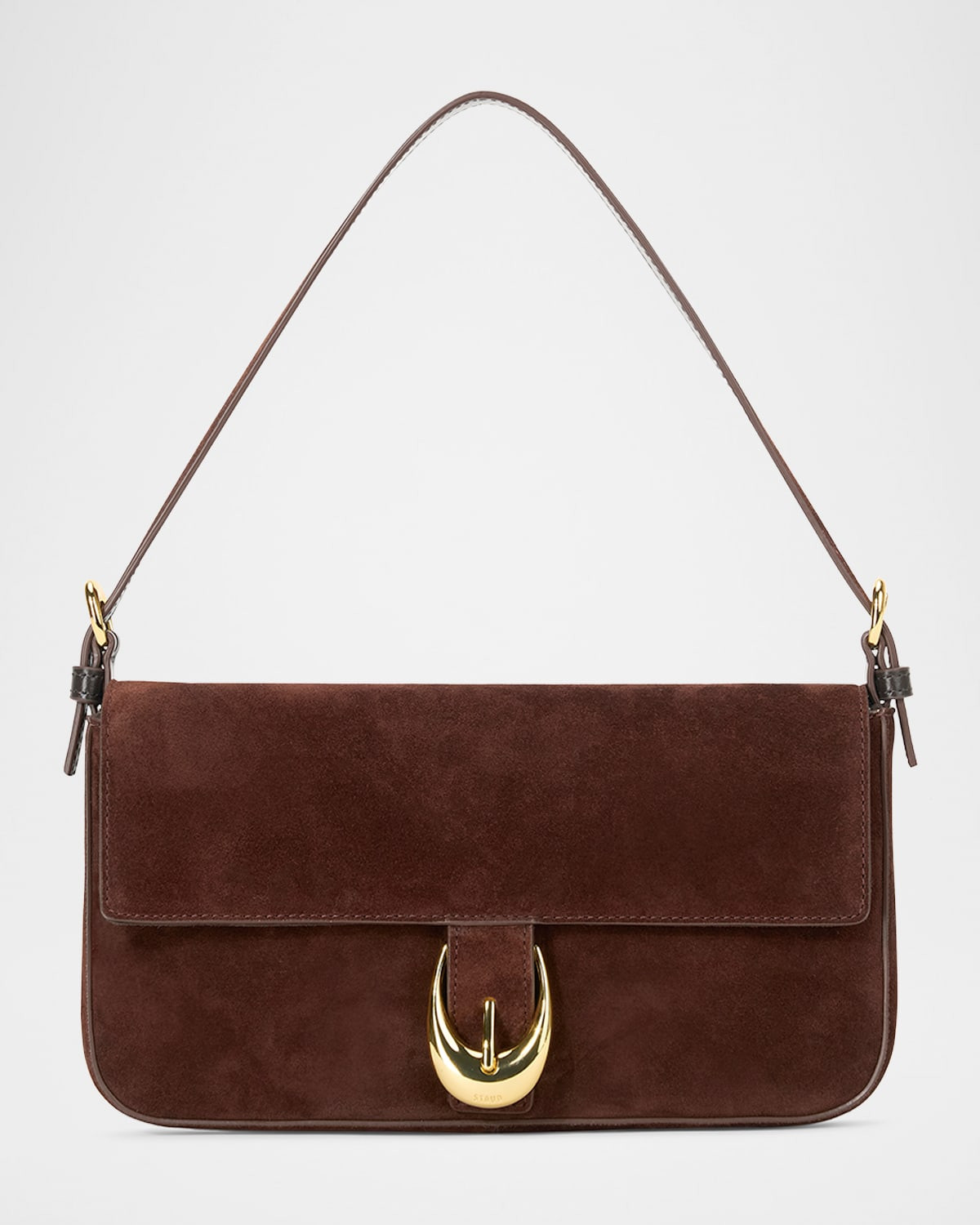 Harlow Buckle Suede Shoulder Bag | Neiman Marcus