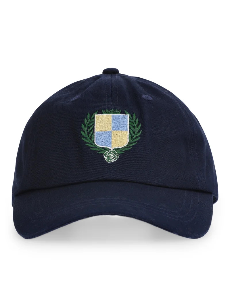 No Boundaries' Cotton Baseball Cap with Crest, Navy | Walmart (US)