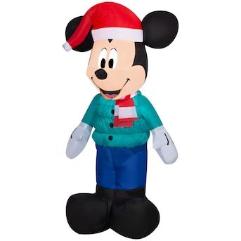 Disney 3.5-ft Lighted Mickey Mouse Christmas Inflatable | Lowe's