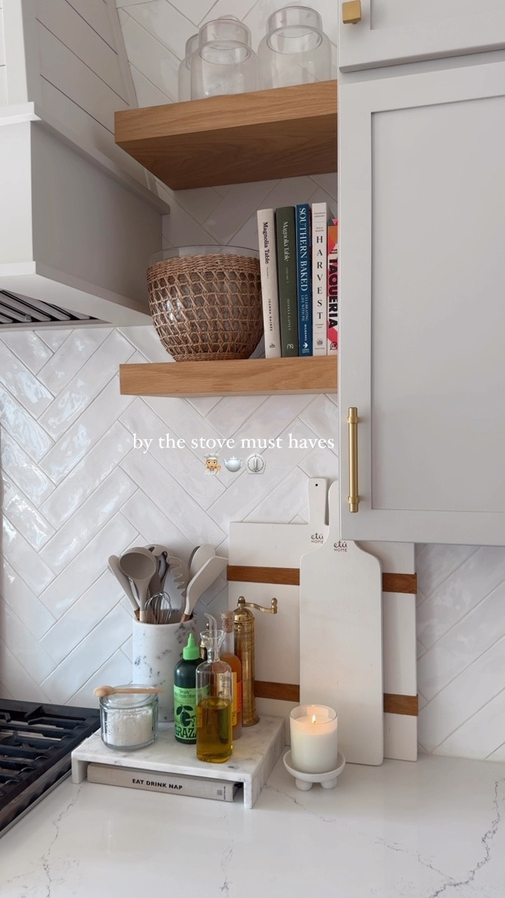 by the stove must haves 👩🏼‍🍳 | it’s all things I use daily, it’s purposeful yet pretty & organized…my fave combo! 💕 & dare I say most are amazon finds! 🤭

save + share for kitchen inspo 🫶🏼
#kitchenmusthaves #amazonfinds #amazonhome #kitcheninspo #organizedkitchen #kitchendesign #kitchendecor #organizedhome #neutralhome 

#LTKFindsUnder100 #LTKStyleTip #LTKHome