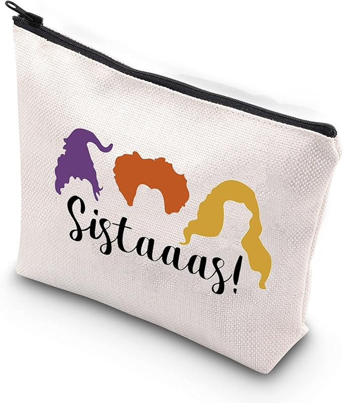 WCGXKO Sistaaas Sanderson Sisters Inspired Zipper Pouch Makeup Bag (Sistaaas) | Amazon (US)