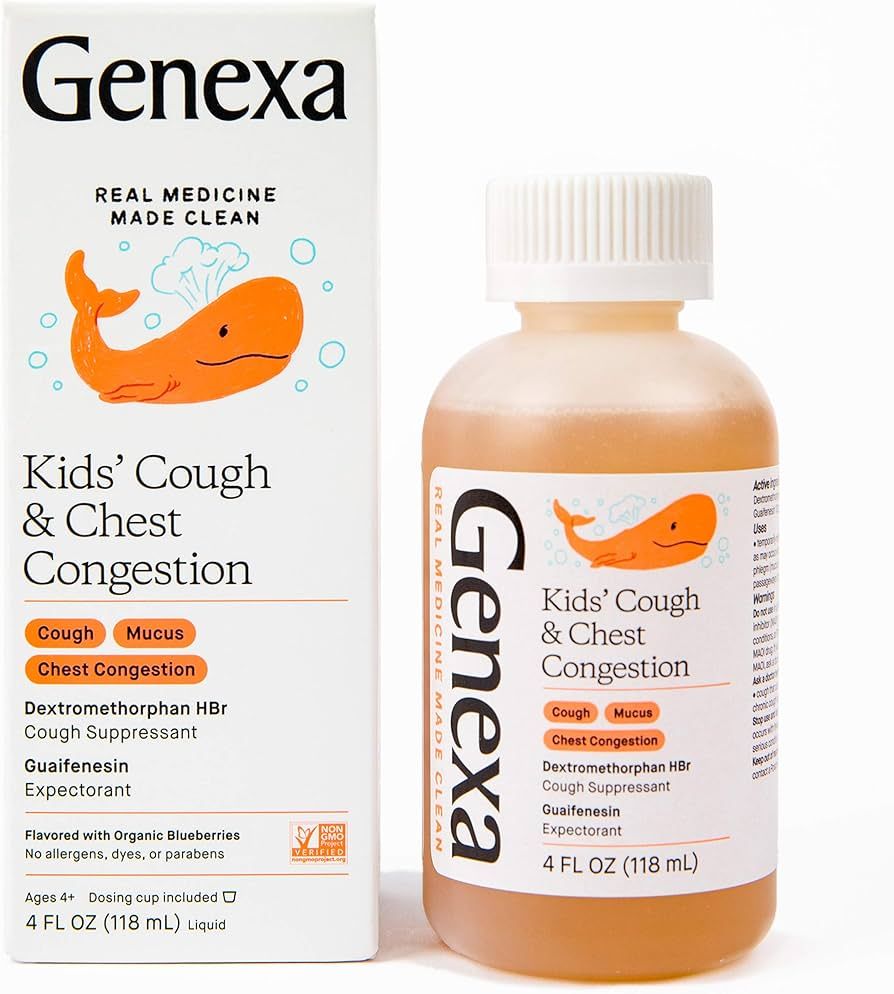 Amazon.com: Genexa Kids' Liquid Cough & Chest Congestion Medicine - 4oz - Multi-Symptom Congestio... | Amazon (US)